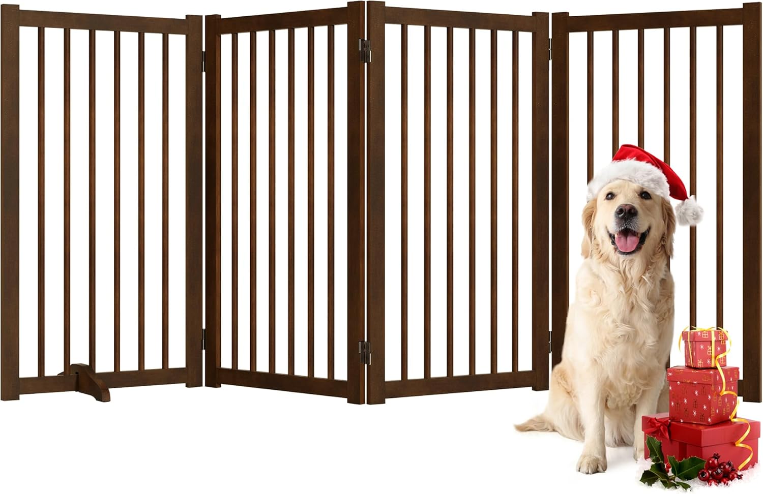 36 H Freestanding Pet Gate for Indoor Use, 60 Wide Expandable