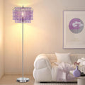 Crystal Floor Lamp Purple - Elegant 64in Tall Standing Lamp
