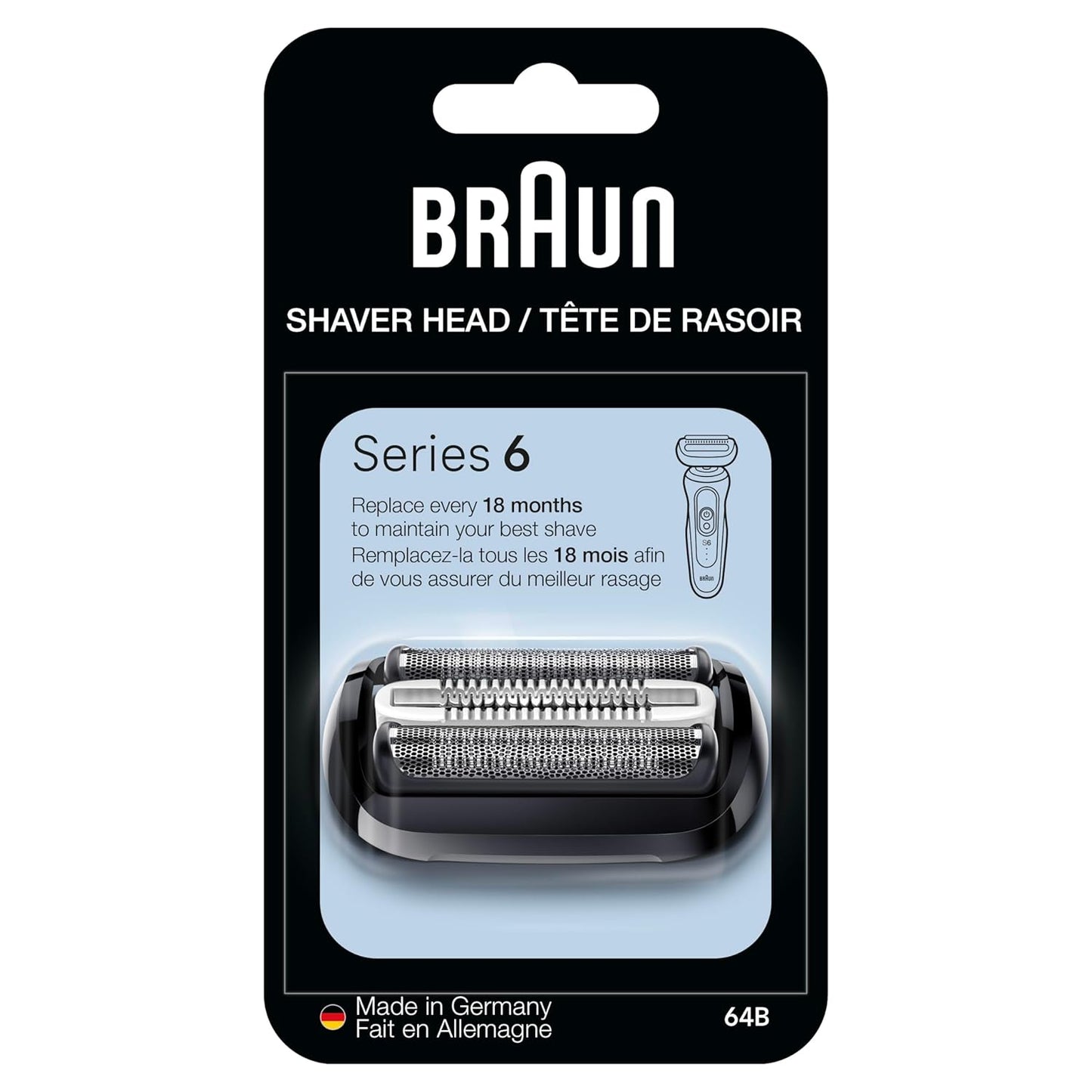 Braun Series 6 Electric Shaver Replacement Head for Gentle Shave