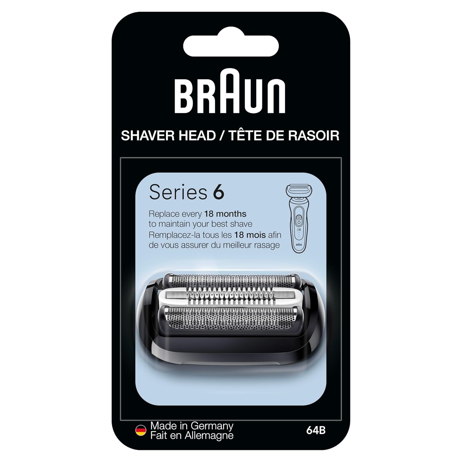 Braun Series 6 Electric Shaver Replacement Head for Gentle Shave