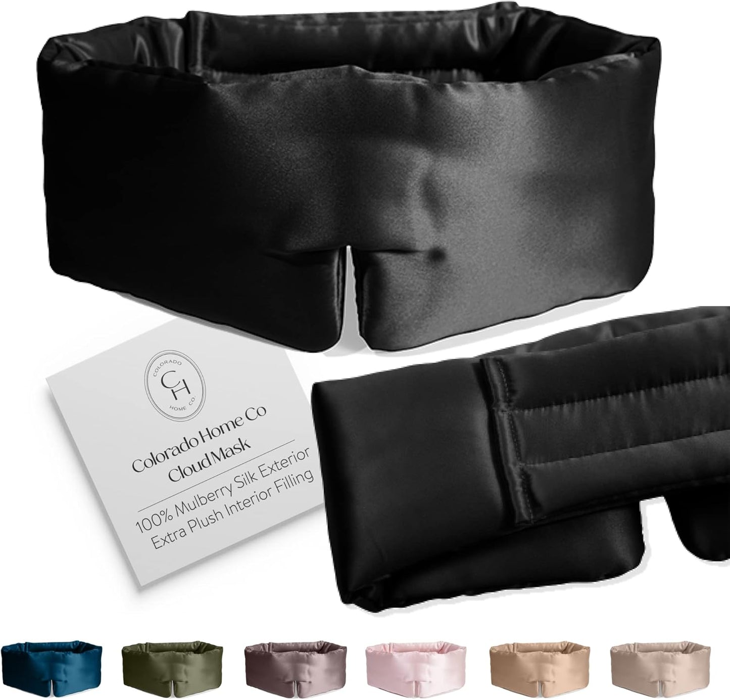Adjustable Silk Sleep Mask for Side Sleepers - Cloud Comfort