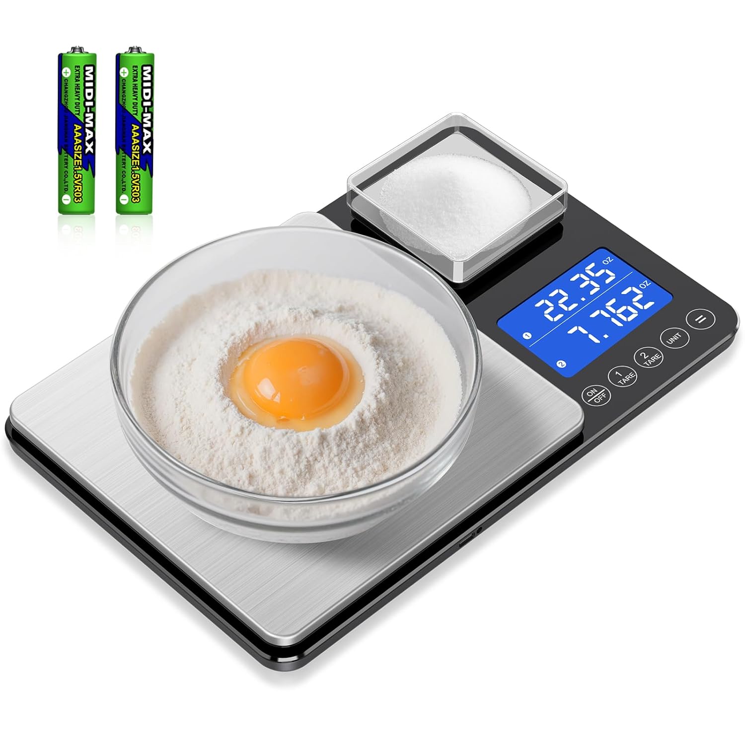 Dual Platform Food Kitchen Scale for Precision Baking and Cooking
