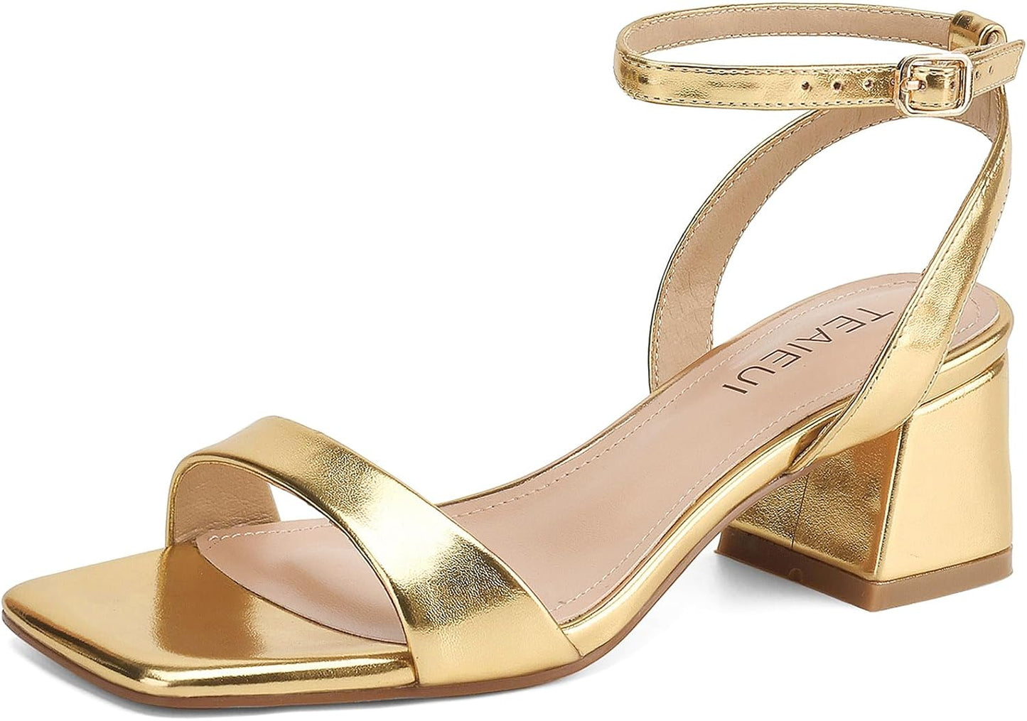 Stylish Women's Heeled Sandals with Comfortable Ankle Strap