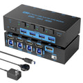 8K HDMI KVM Switch 4 Computers Sharing 1 Monitor - 8K@60Hz 4K@144Hz