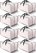 Cosy Family Extra Large Moving Bags 8 Pack - Heavy Duty, Clear