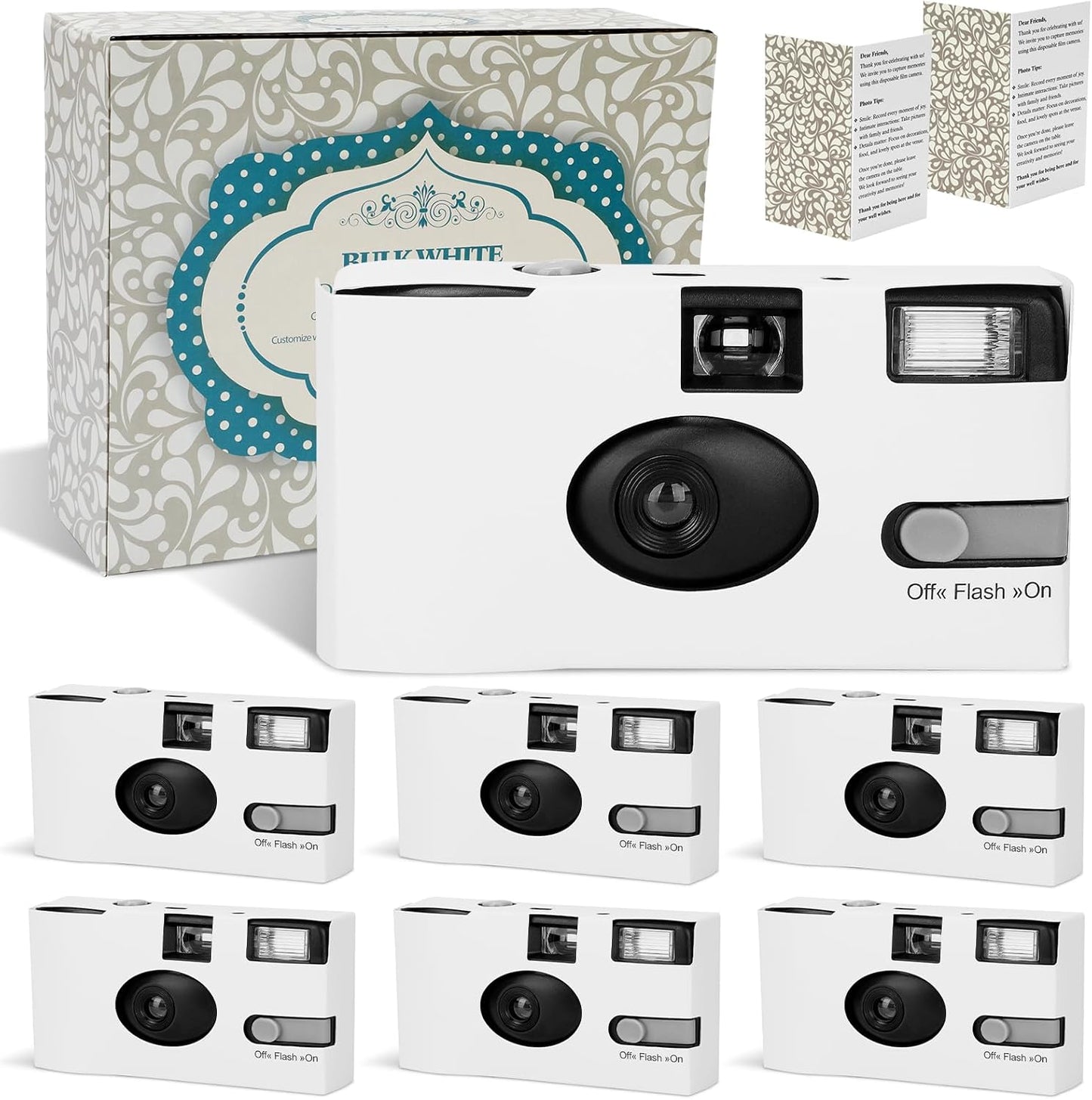 Capture Moments: 6 White Disposable Cameras ISO 400