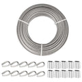 1/4 Stainless Steel Cable 50ft - Heavy Duty 7x19 Aircraft Wire