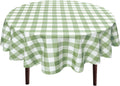Hiasan Checkered Round Tablecloth 120 in - Waterproof Stain Resistant