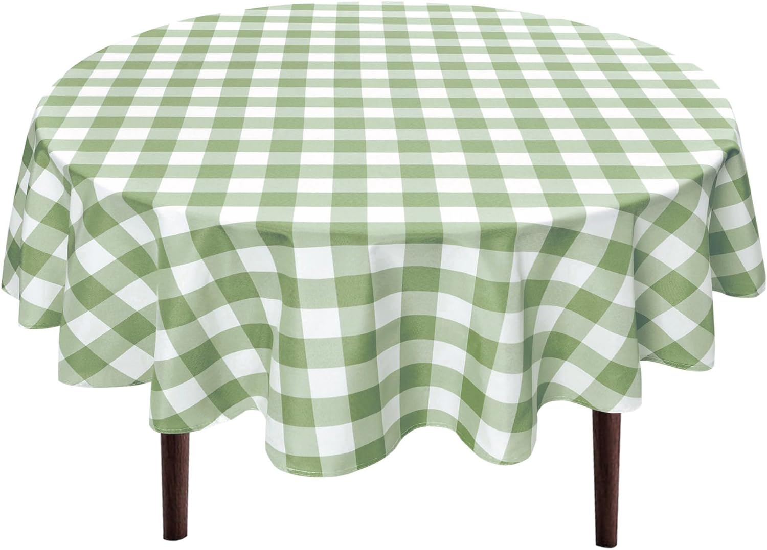 Hiasan Checkered Round Tablecloth 120 Inch for Dining Events