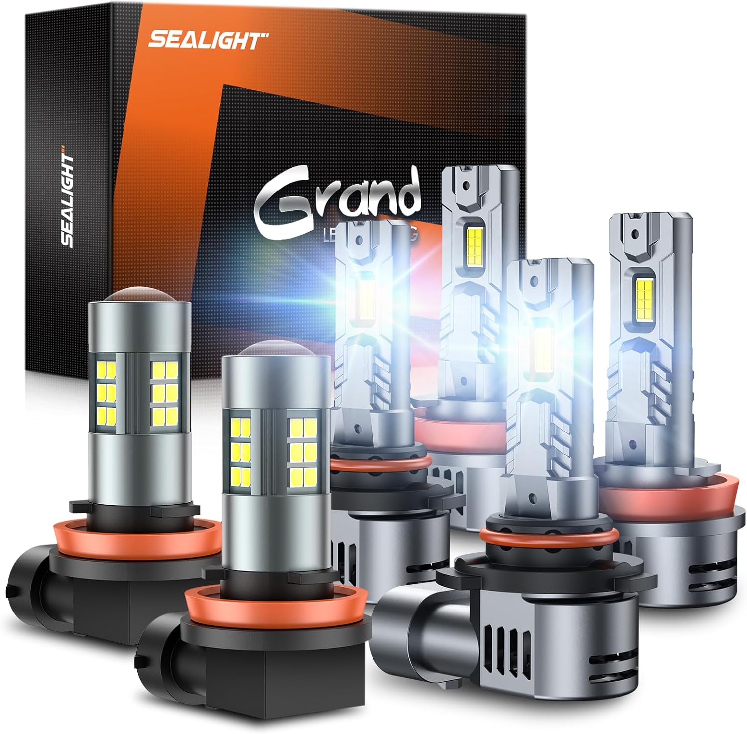 SEALIGHT 9005 H11 Fog Light Bulb Combo for Clear Visibility