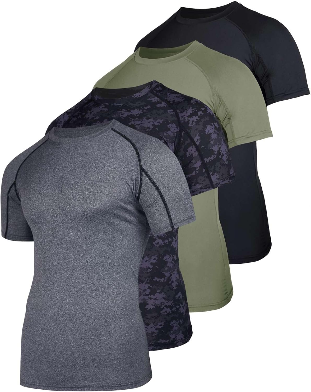 Men's Short Sleeve Compression T-Shirt Base Layer for Athletes