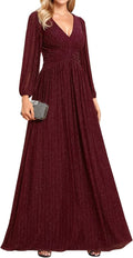 Stylish Long Sleeve A-Line Dress for Elegant Wedding Guests