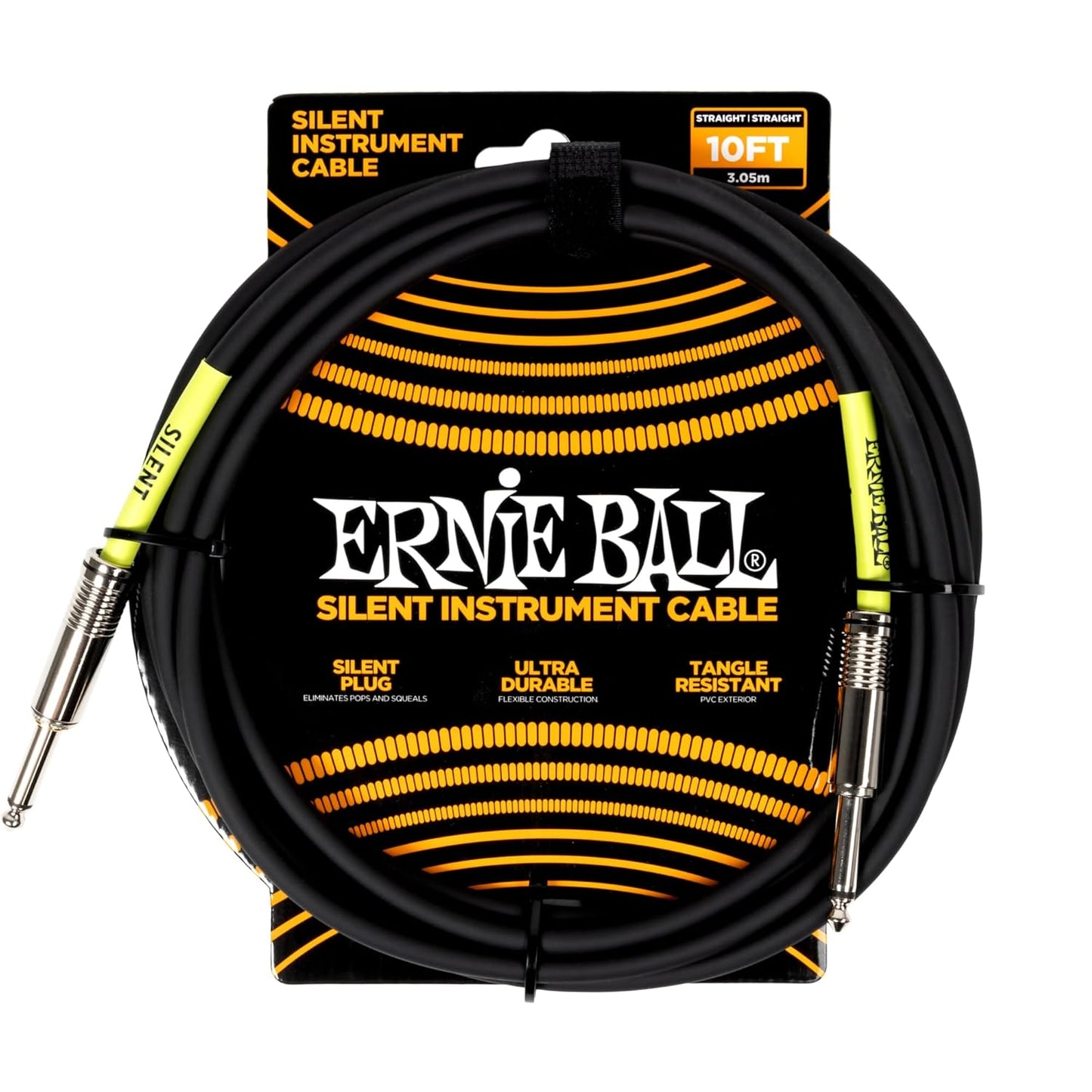 Ernie Ball Classic Silent Instrument Cable for Musicians
