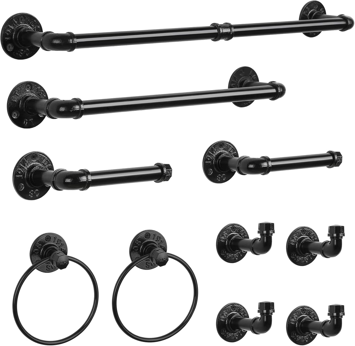 Industrial Bathroom Hardware Set 10 Pieces for Stylish Spaces