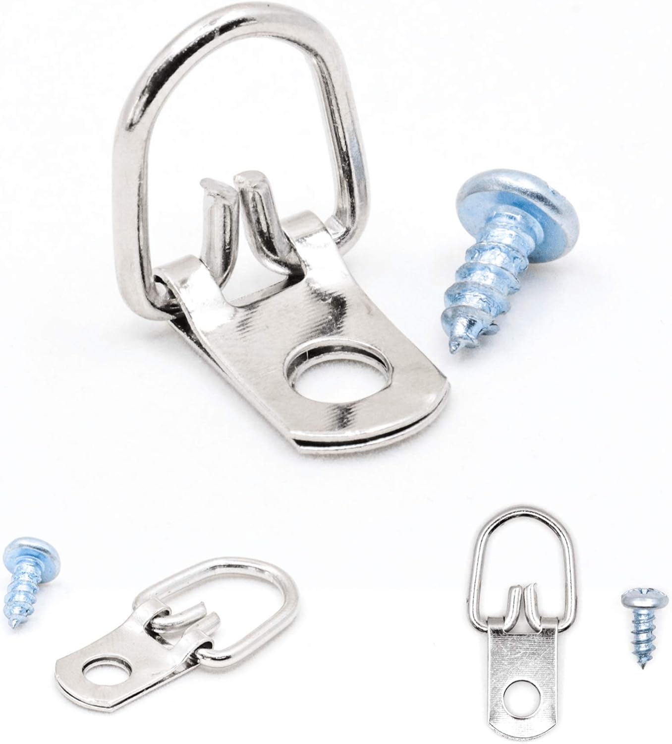PHS D Rings for Picture Hanging - 1000 Pack Small D Ring Hangers