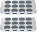 12-Cup Muffin Pan Duo Slate - Non-Toxic Ceramic Nonstick