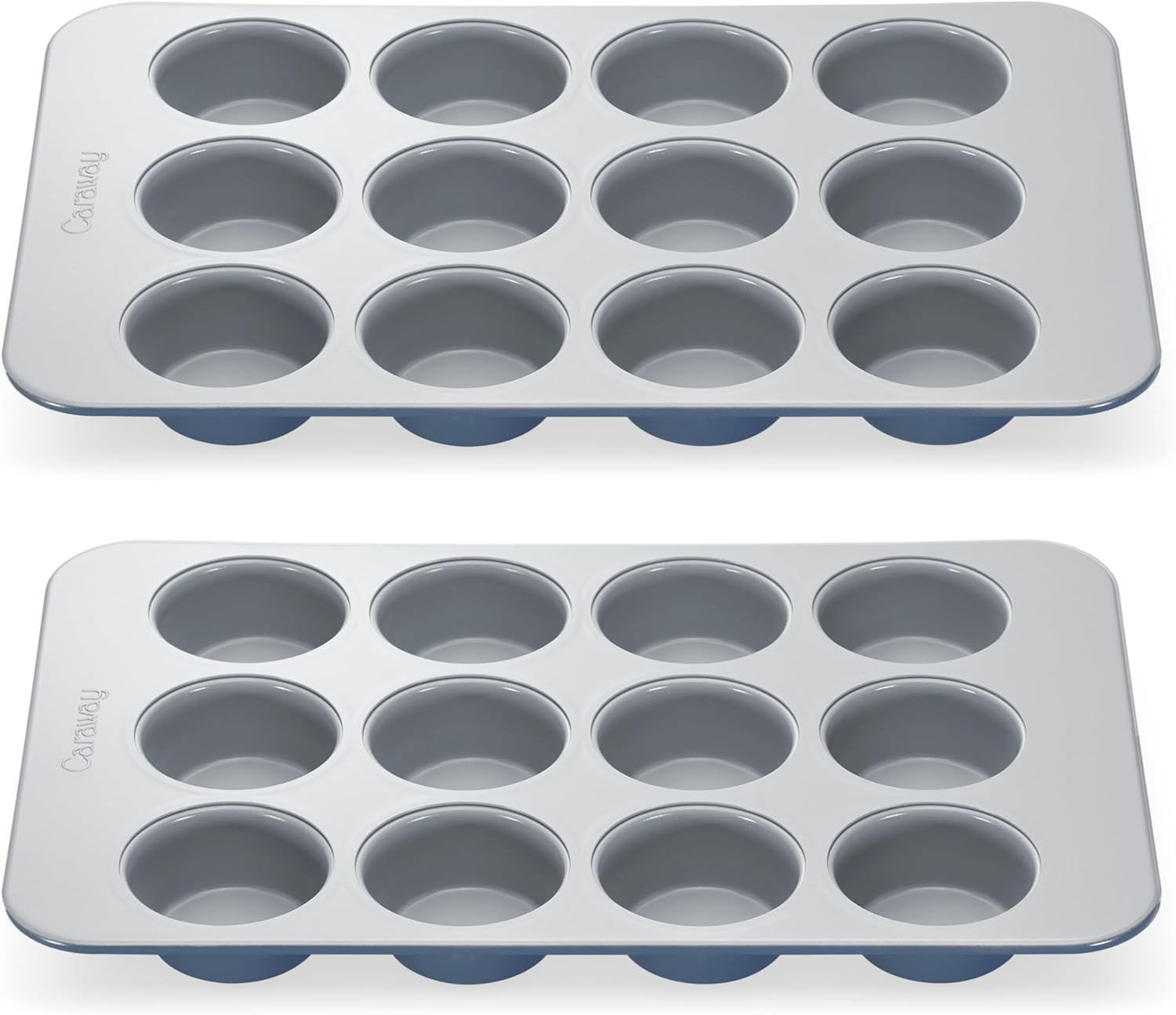 Caraway Non-Stick Ceramic 12-Cup Muffin Pan Duo for Baking