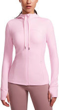 Butterluxe Hooded Athletic Jacket for Women - Slim Zip Track Top CRZ