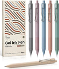 Gel Pens 6pcs 0.5mm Fine Point Smooth Writing Pens - Quick Dry Black