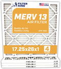 MERV 13 17.25x26x1 Air Filter 4-Pack - High Capture Home Filter