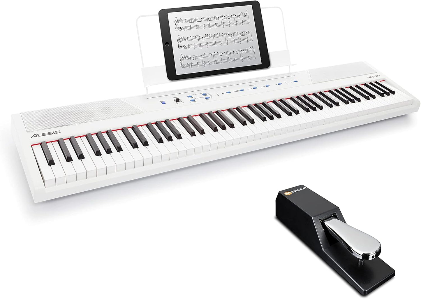 Digital Piano Bundle with 88 Semi Weighted Keys and Pedal