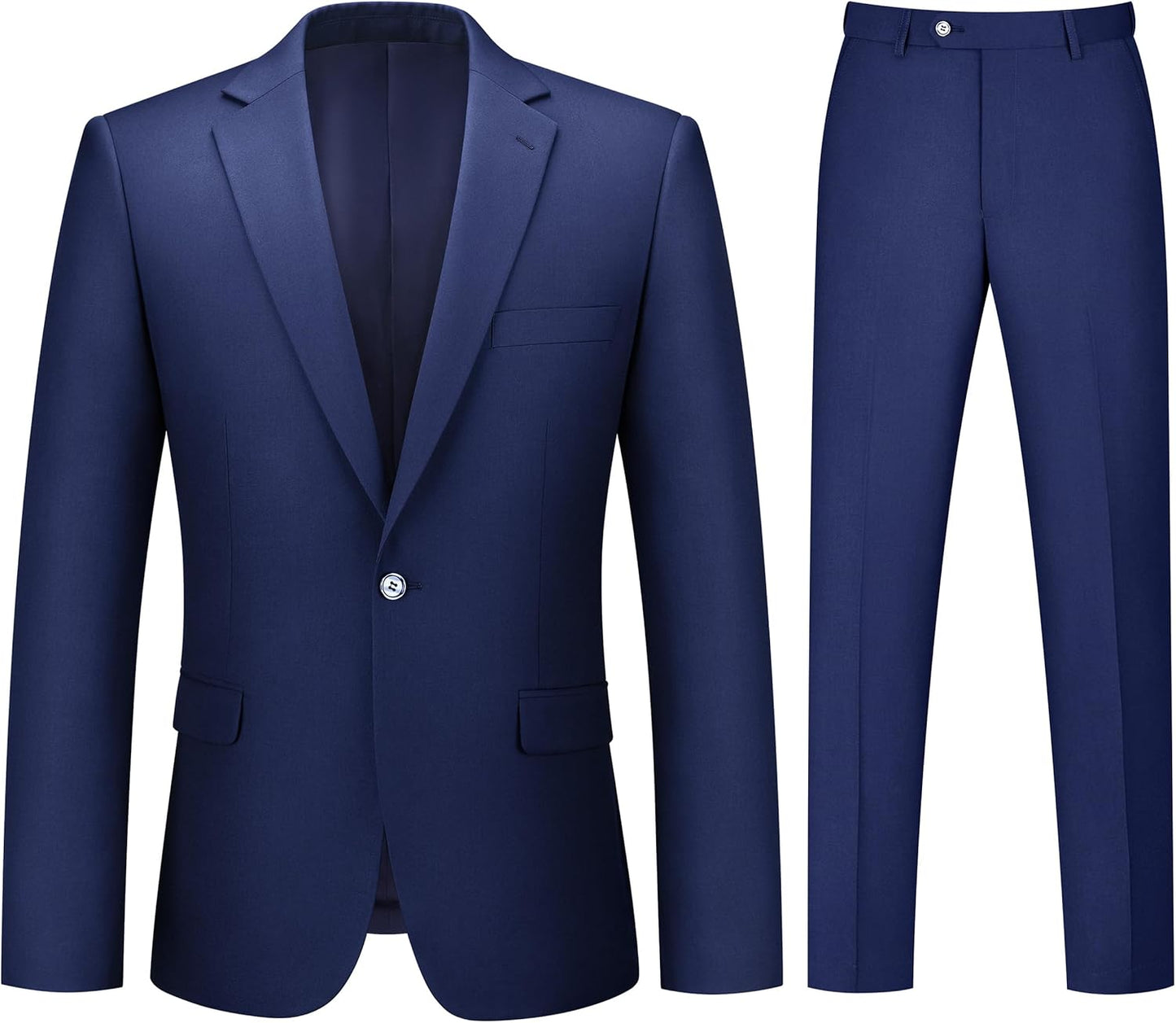 Mens Suit 2 Piece Slim Fit Tuxedo Set for Business & Weddings