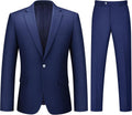 Mens Suit 2 Piece Slim Fit Jacket & Pants Tuxedo Set - Sleek Look