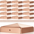 Tandefio Solid Copper Pyramid Post Caps 3.5x3.5 in - Durable Cover