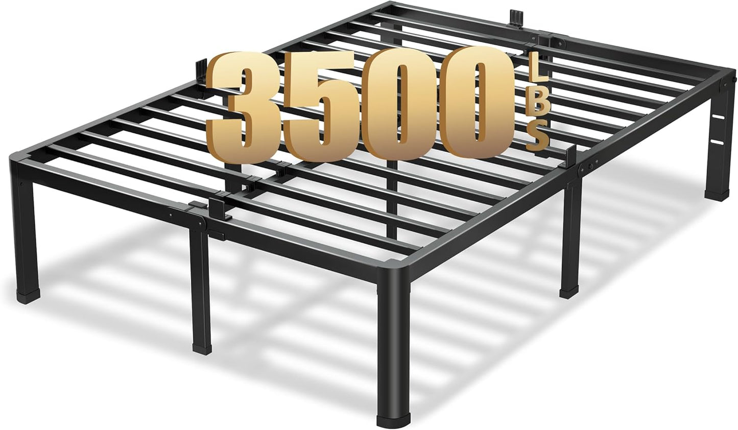 20 Inch King Size Bed Frame with Heavy Duty Metal Support
