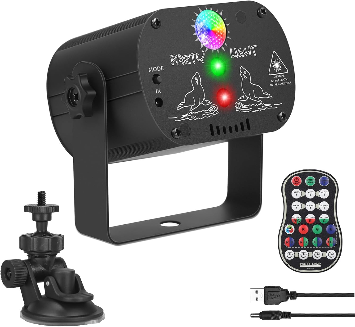 RGB Disco Strobe Light by Qajok for Party Fun!