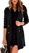 Danedvi Women Open Front Lapel Collar Cardigan - Soft Everyday Layer