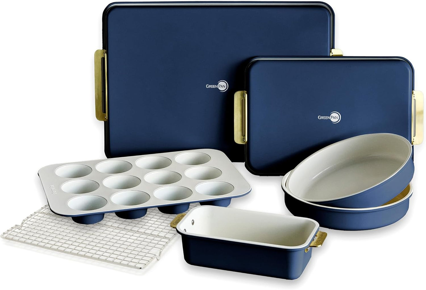 GreenPan Bakeware Set: 7 Piece Nonstick Ceramic Ovenware