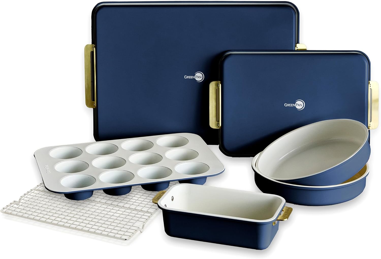 GreenPan Bakeware Set: 7 Piece Nonstick Ceramic Ovenware