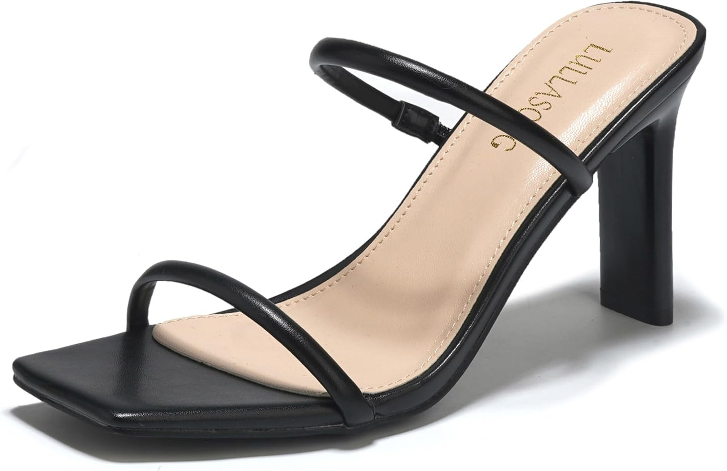 Women's Heels Sandals Block Chunky Mid Heels Slip On Slides
