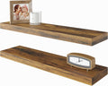 BAMEOS Floating Shelf Wall Shelf Set L24xW6 - Minimalist Storage