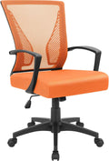 Orange Mesh Mid Back Office Chair - Ergonomic Lumbar Support