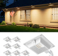 Solar Gutter Lights 8 Pack - Warm White Solar Powered Deck and Fence