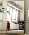 80x40 in Oversized Full Length Mirror with Stand - Rounded Corner