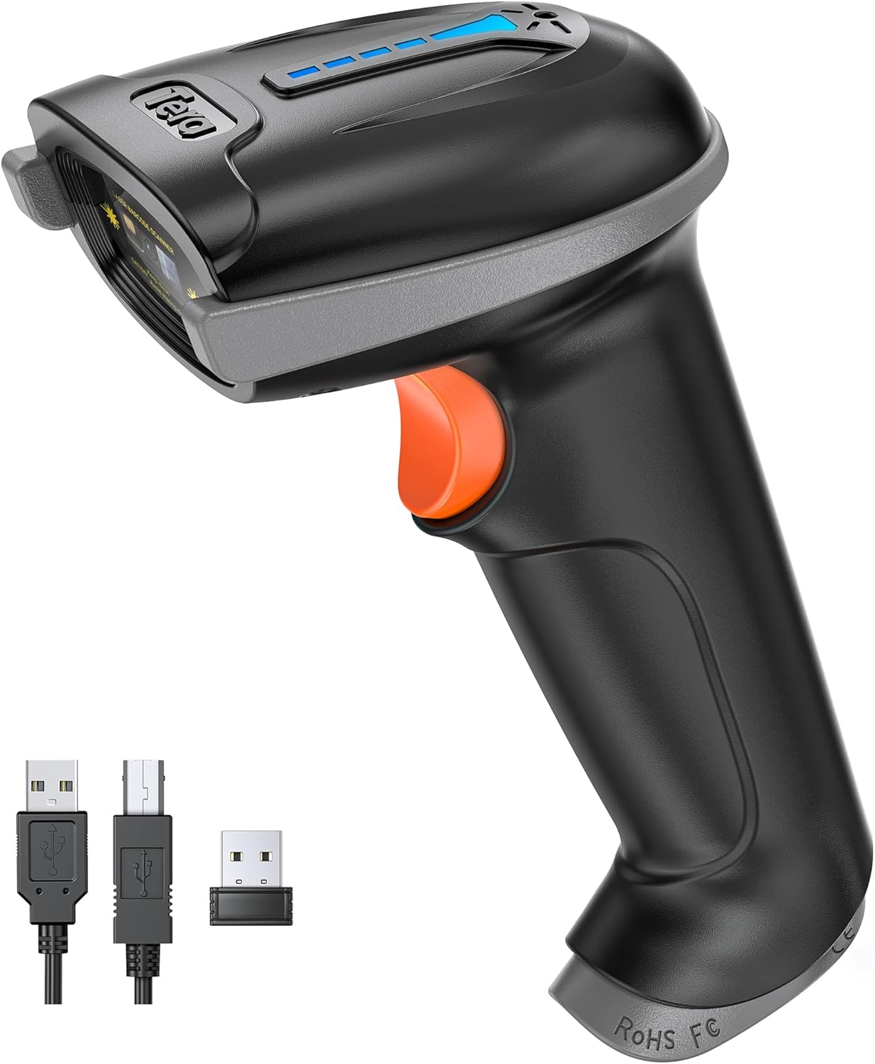 Tera Wireless Barcode Scanner 2-in-1 with Long Range and Grip
