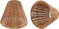 Empire Clip-On Chandelier Lamp Shade Set - Natural Rattan