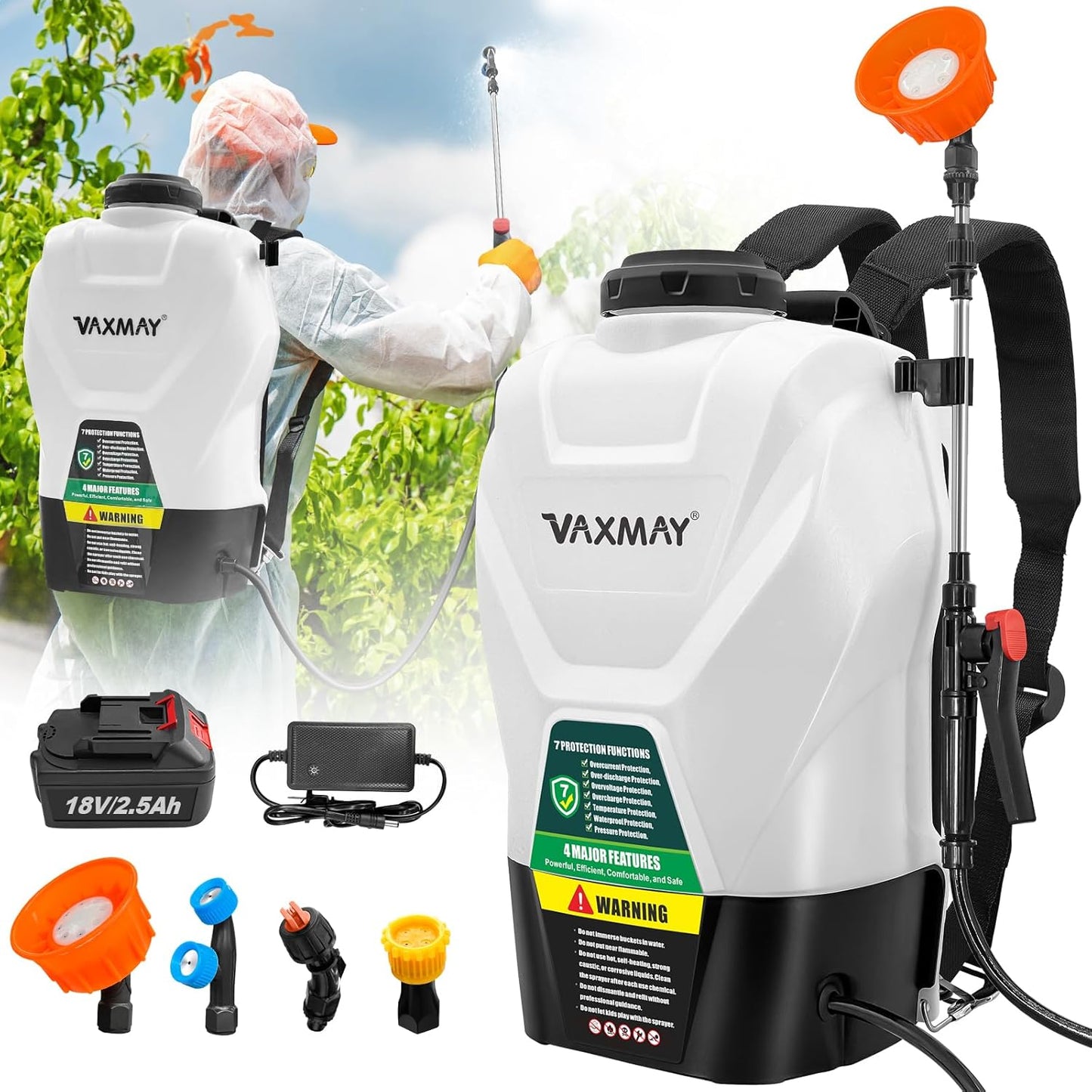 Backpack Sprayer 4 Gallon Battery Powered for Garden Use