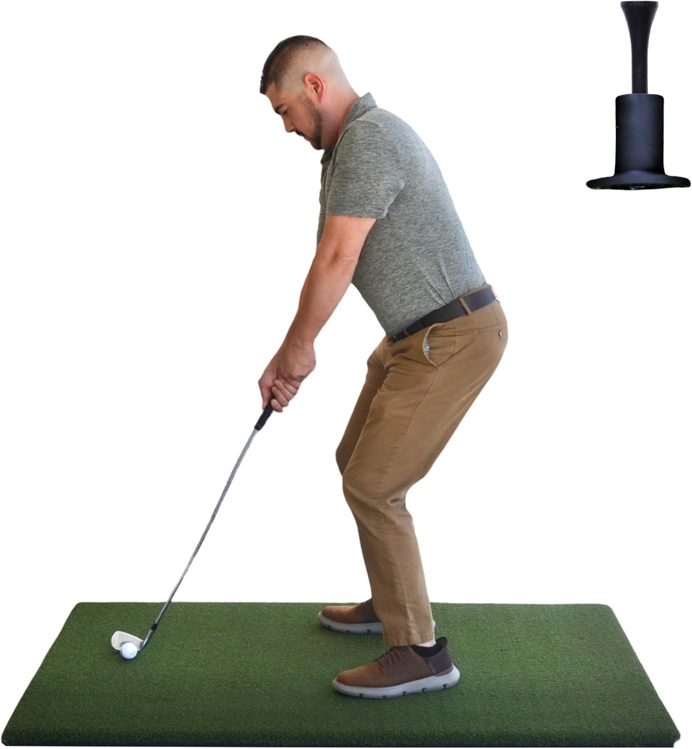 Real Feel 3'x5' Golf Mat: Tee-friendly & Swing Down