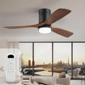 Sofucor 52 Inch Low Profile Ceiling Fan with Light - Quiet High