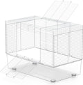 BUCATSTATE Hamster Cage with Dual Door - Spacious Transparent Habitat