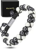 MagnetRX Hematite & Moonstone Bracelet - MAX Strength Magnetic Relief