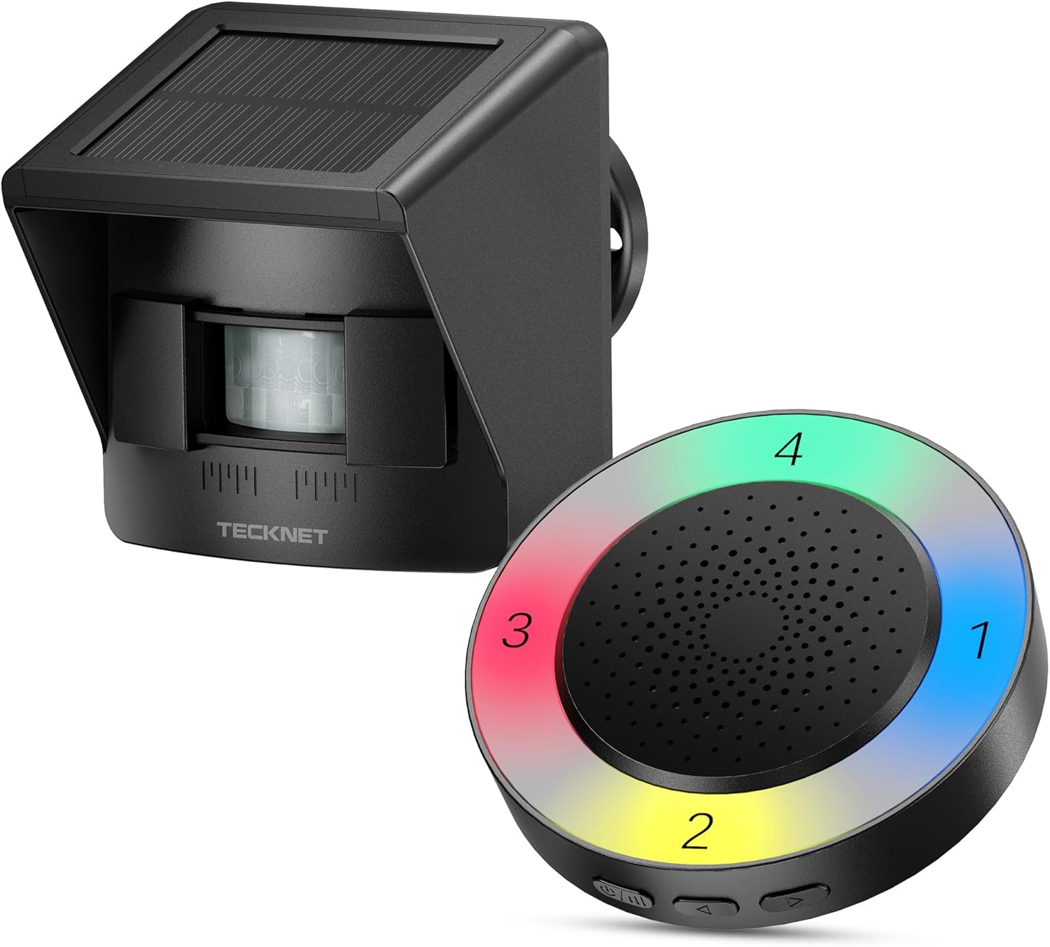 TECKNET Solar Wireless Driveway Alarm with Long Range & Melodies
