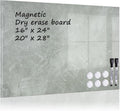 Magnetic Dry Erase Board 28in x 20in - Decorative Concrete Whiteboard