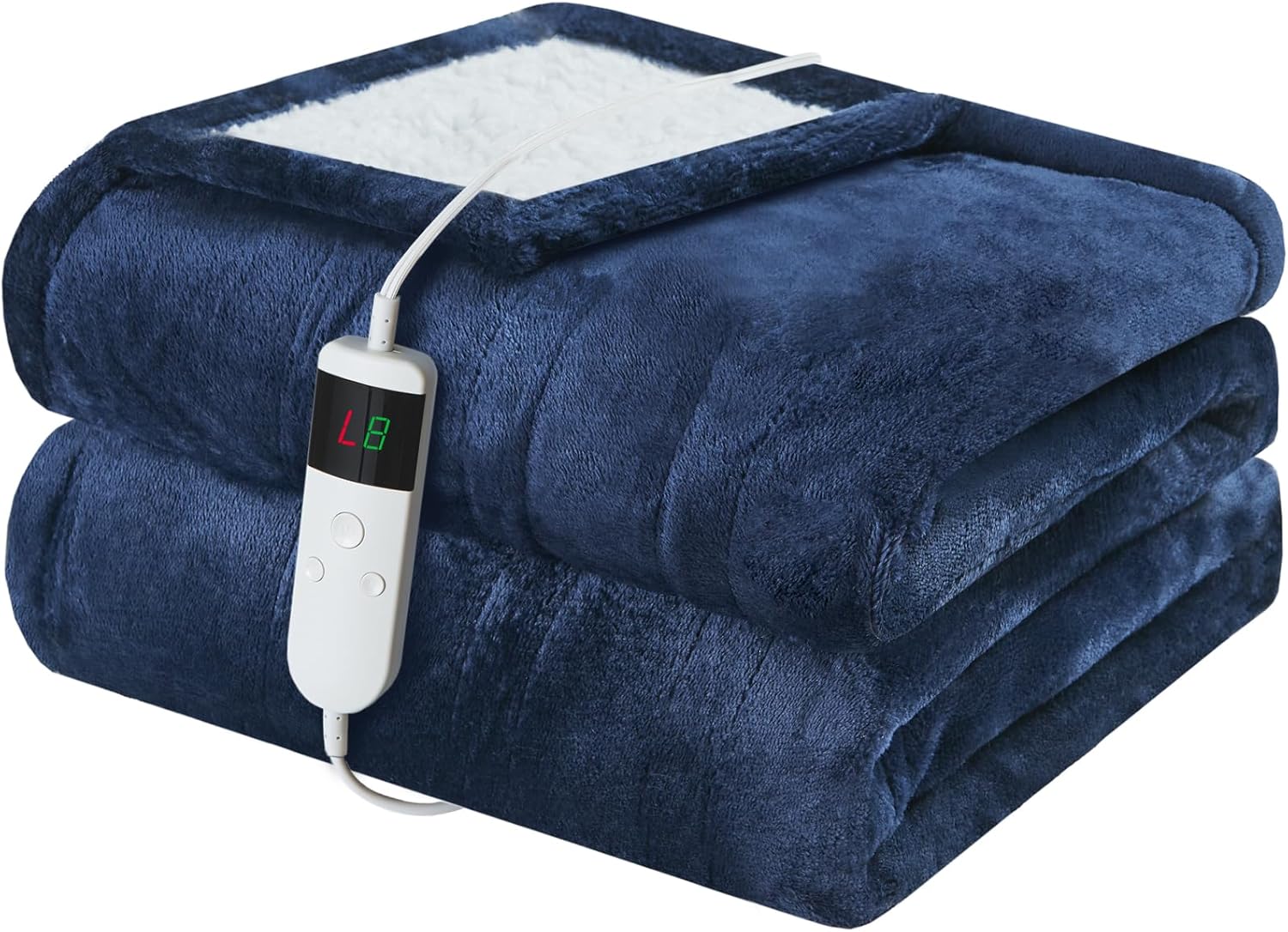 Electric Heated Blanket Throw 50ft'x60ft' Soft Flannel & Sherpa