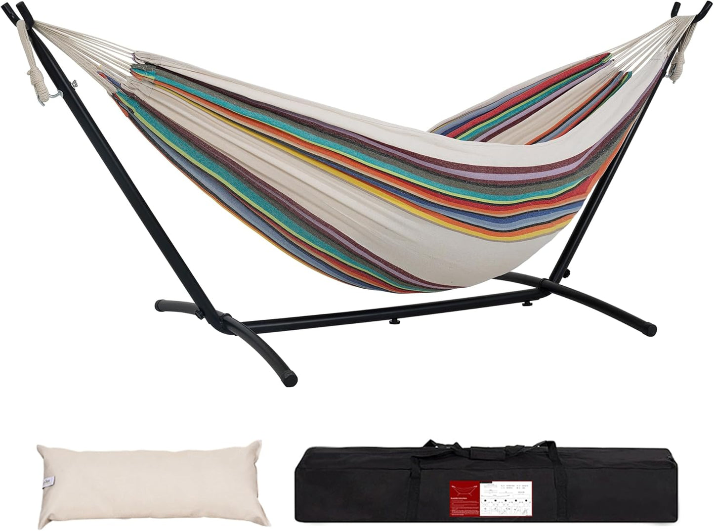Lazy Daze Hammocks Double Hammock with Steel Stand and Carry Bag