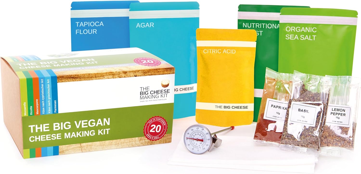 The Big Vegan Cheese Making Kit for Delicious Dairy-Free Cheeses